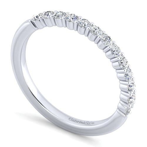 14K White Gold Matching Wedding Band
