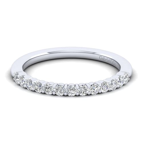 14K White Gold Matching Wedding Band