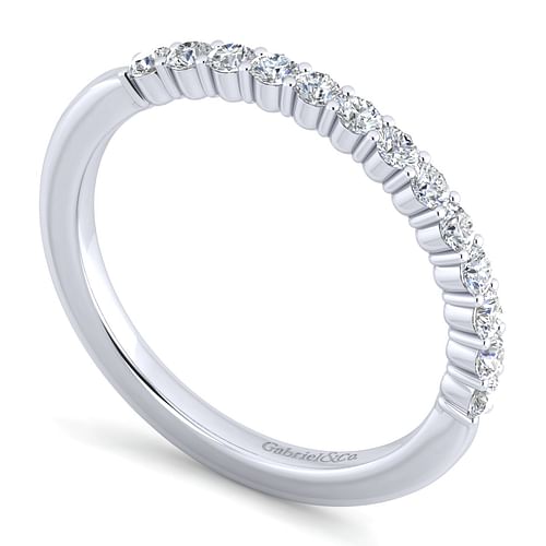 14K White Gold Matching Wedding Band