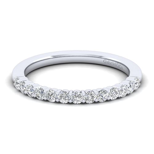 14K White Gold Matching Wedding Band