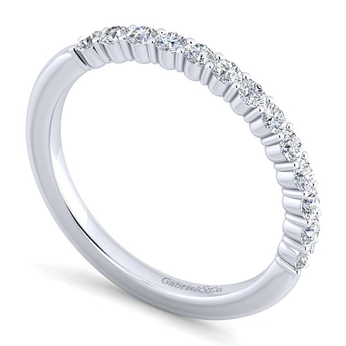 14K White Gold Matching Wedding Band