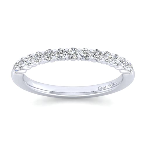 14K White Gold Matching Wedding Band