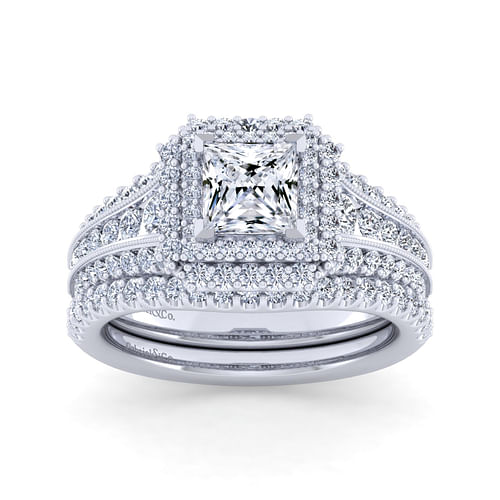 14K White Gold Matching Wedding Band