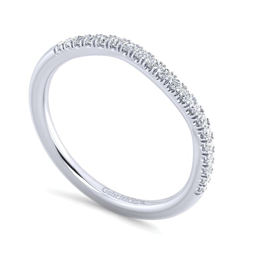 14K White Gold Matching Wedding Band