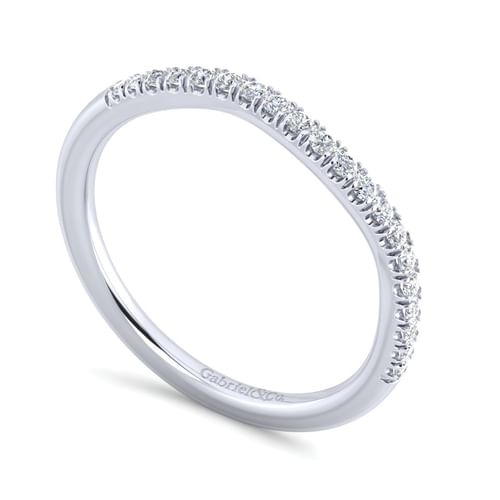 14K White Gold Matching Wedding Band