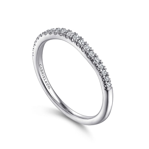 14K White Gold Matching Wedding Band