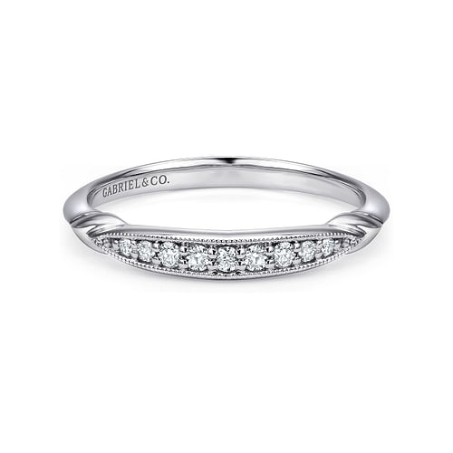 14K White Gold Matching Wedding Band