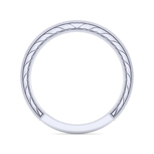 14K White Gold Matching Wedding Band