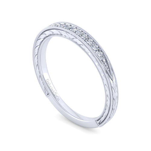 14K White Gold Matching Wedding Band