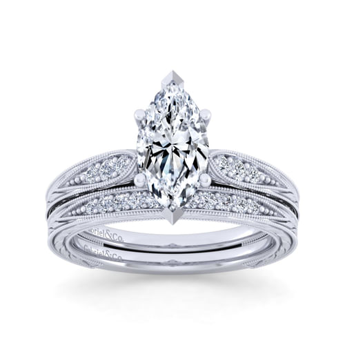 14K White Gold Matching Wedding Band