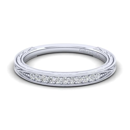 14K White Gold Matching Wedding Band