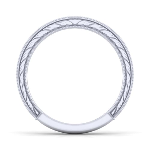 14K White Gold Matching Wedding Band