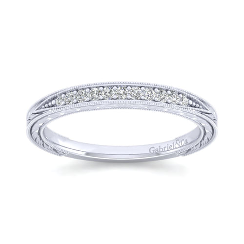 14K White Gold Matching Wedding Band