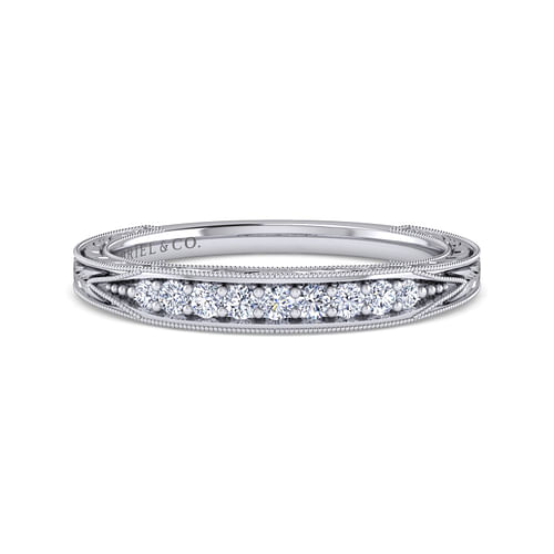 14K White Gold Matching Wedding Band