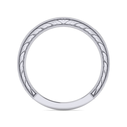 14K White Gold Matching Wedding Band