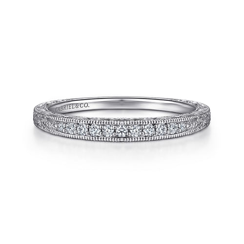 14K White Gold Matching Wedding Band