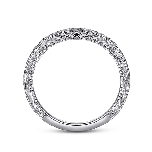 14K White Gold Matching Wedding Band