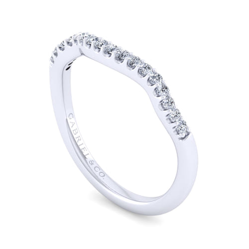 14K White Gold Matching Wedding Band