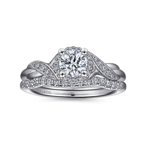 14K White Gold Matching Wedding Band