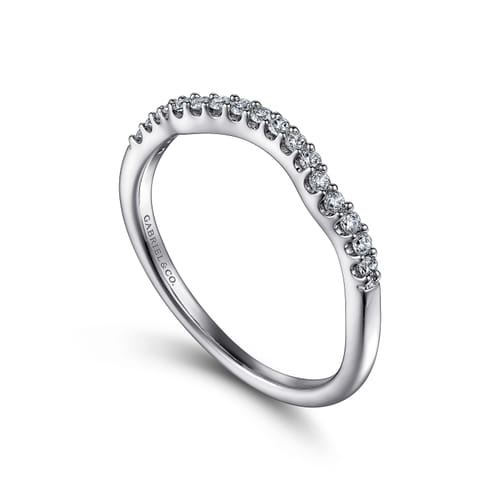 14K White Gold Matching Wedding Band