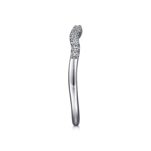 14K White Gold Matching Wedding Band
