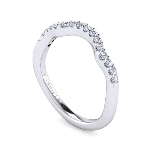 14K White Gold Matching Wedding Band