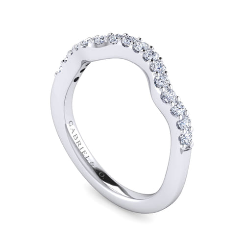 14K White Gold Matching Wedding Band