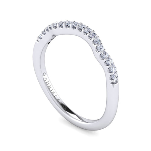14K White Gold Matching Wedding Band