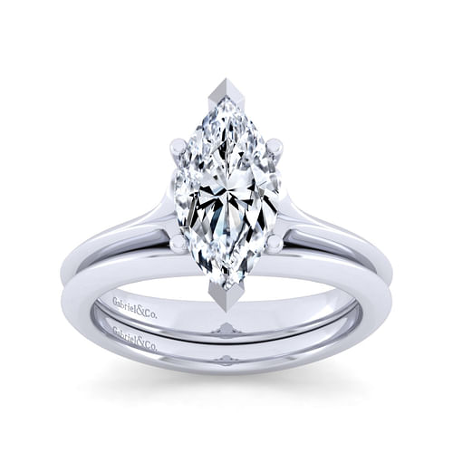 14K White Gold Matching Wedding Band
