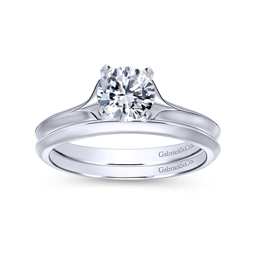 14K White Gold Matching Wedding Band