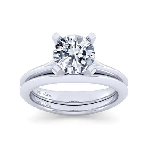 14K White Gold Matching Wedding Band
