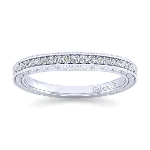 14K White Gold Matching Wedding Band
