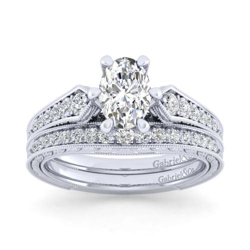 14K White Gold Matching Wedding Band