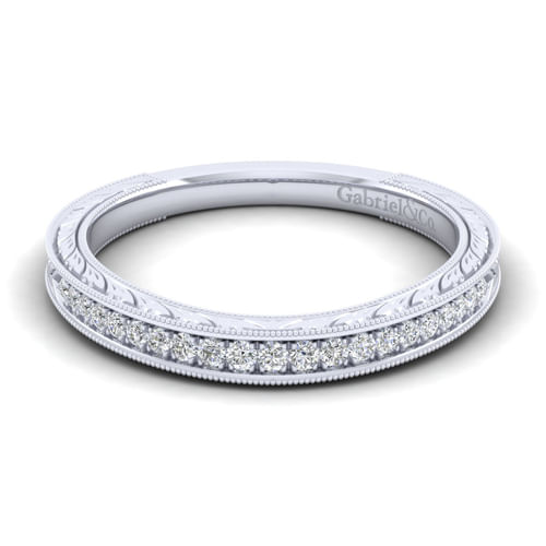 14K White Gold Matching Wedding Band