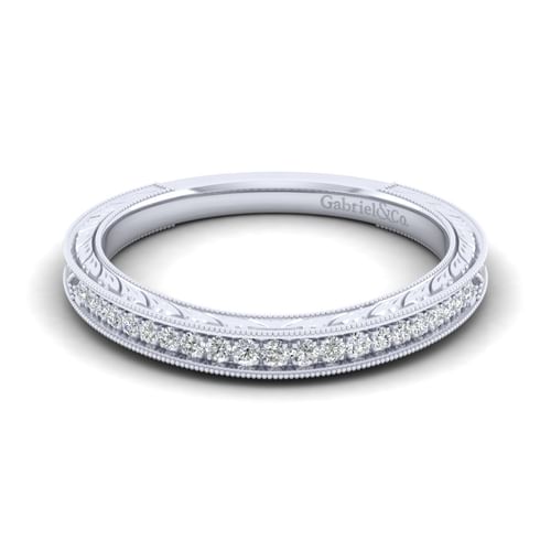 14K White Gold Matching Wedding Band