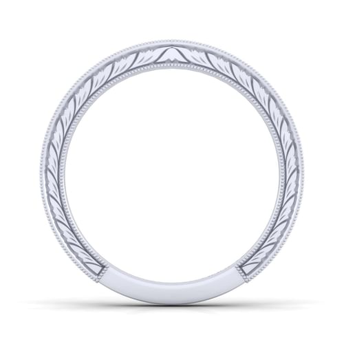 14K White Gold Matching Wedding Band