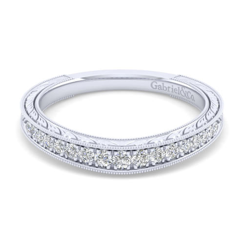 14K White Gold Matching Wedding Band