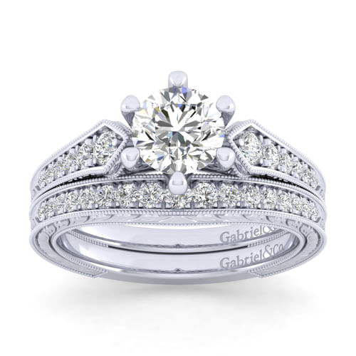14K White Gold Matching Wedding Band