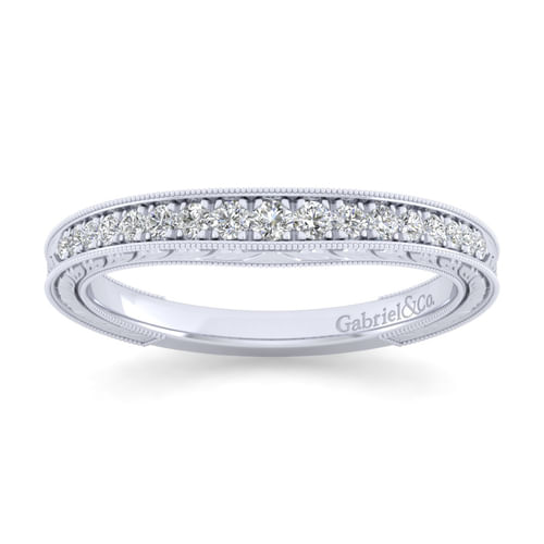 14K White Gold Matching Wedding Band