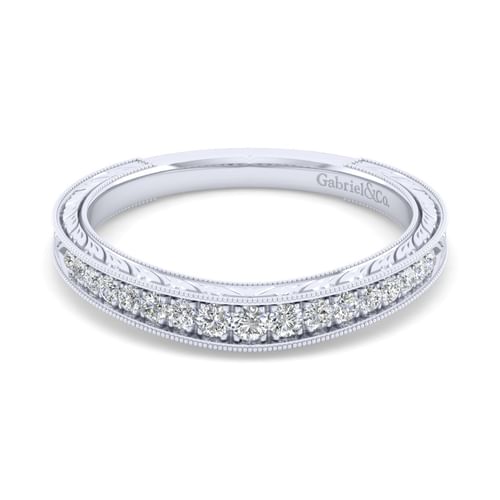 14K White Gold Matching Wedding Band