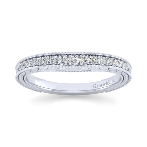 14K White Gold Matching Wedding Band