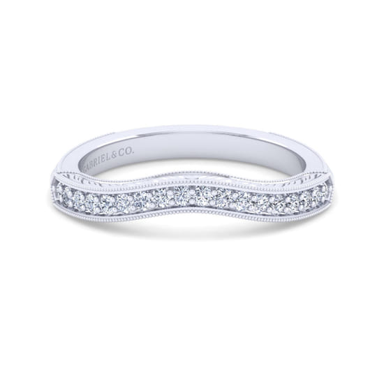 Gabriel - 14K White Gold Matching Wedding Band Gabriel - 14K White Gold Matching Wedding Band