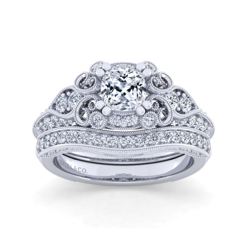 14K White Gold Matching Wedding Band