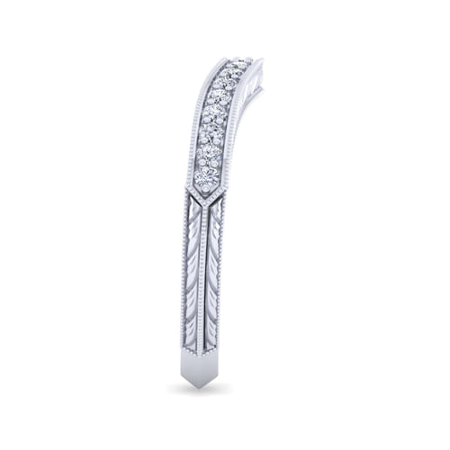 14K White Gold Matching Wedding Band