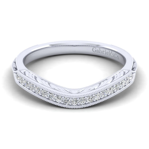 14K White Gold Matching Wedding Band
