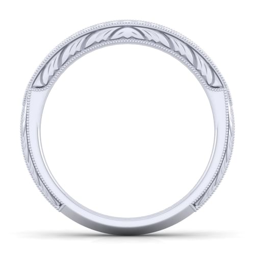 14K White Gold Matching Wedding Band