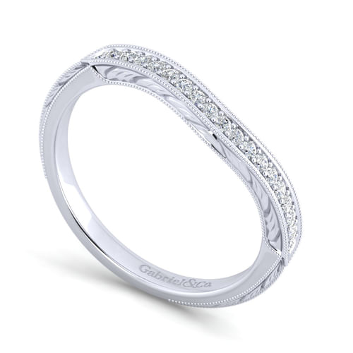 14K White Gold Matching Wedding Band