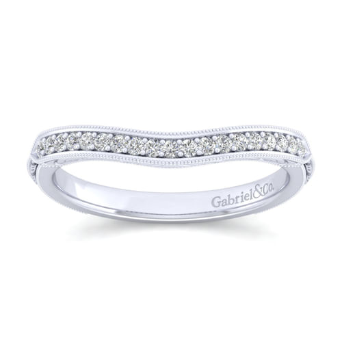 14K White Gold Matching Wedding Band