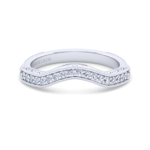 14K White Gold Matching Wedding Band