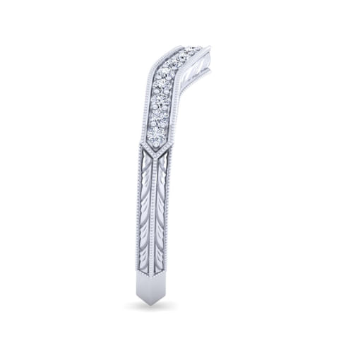 14K White Gold Matching Wedding Band